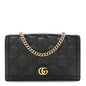 Calfskin GG Matelasse Chain Wallet Black