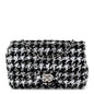 Sequin Houndstooth Small Flap Black White