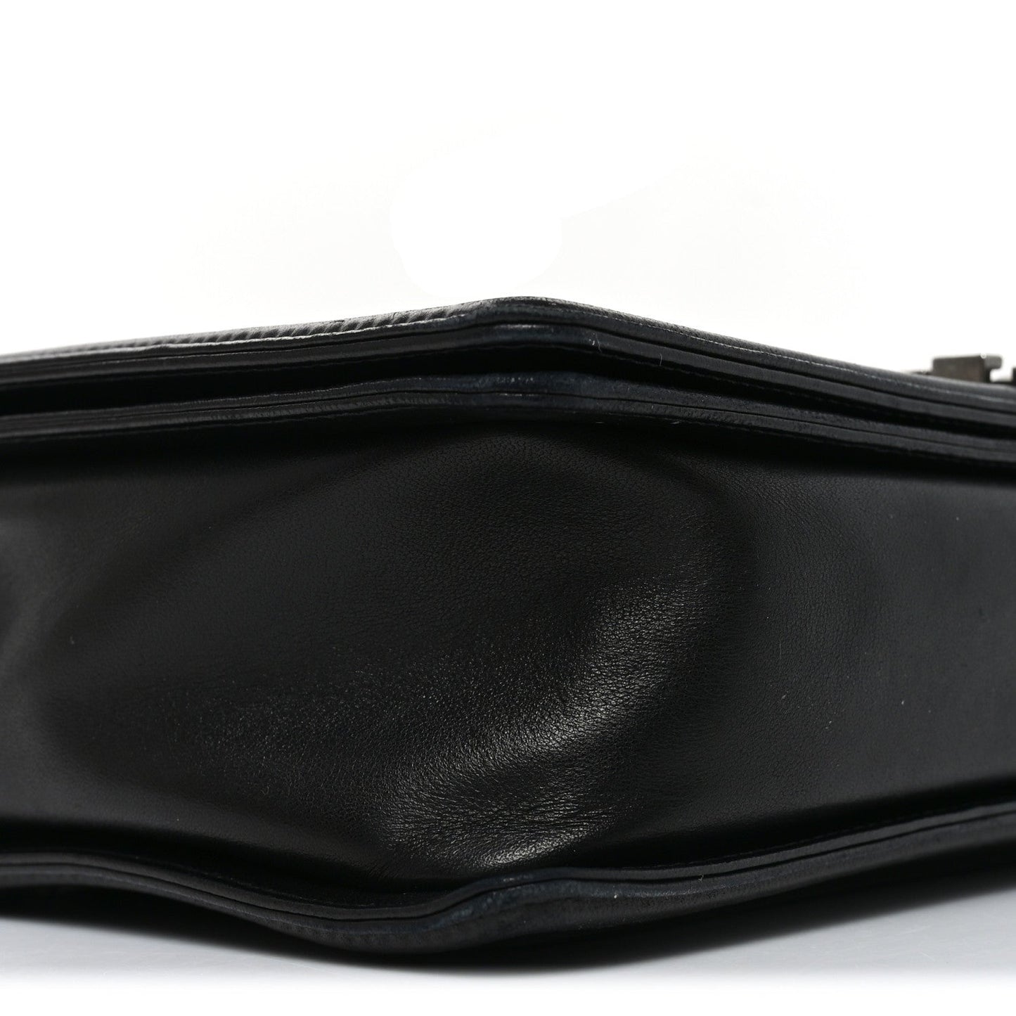Lambskin Quilted Large Boy Flap Black