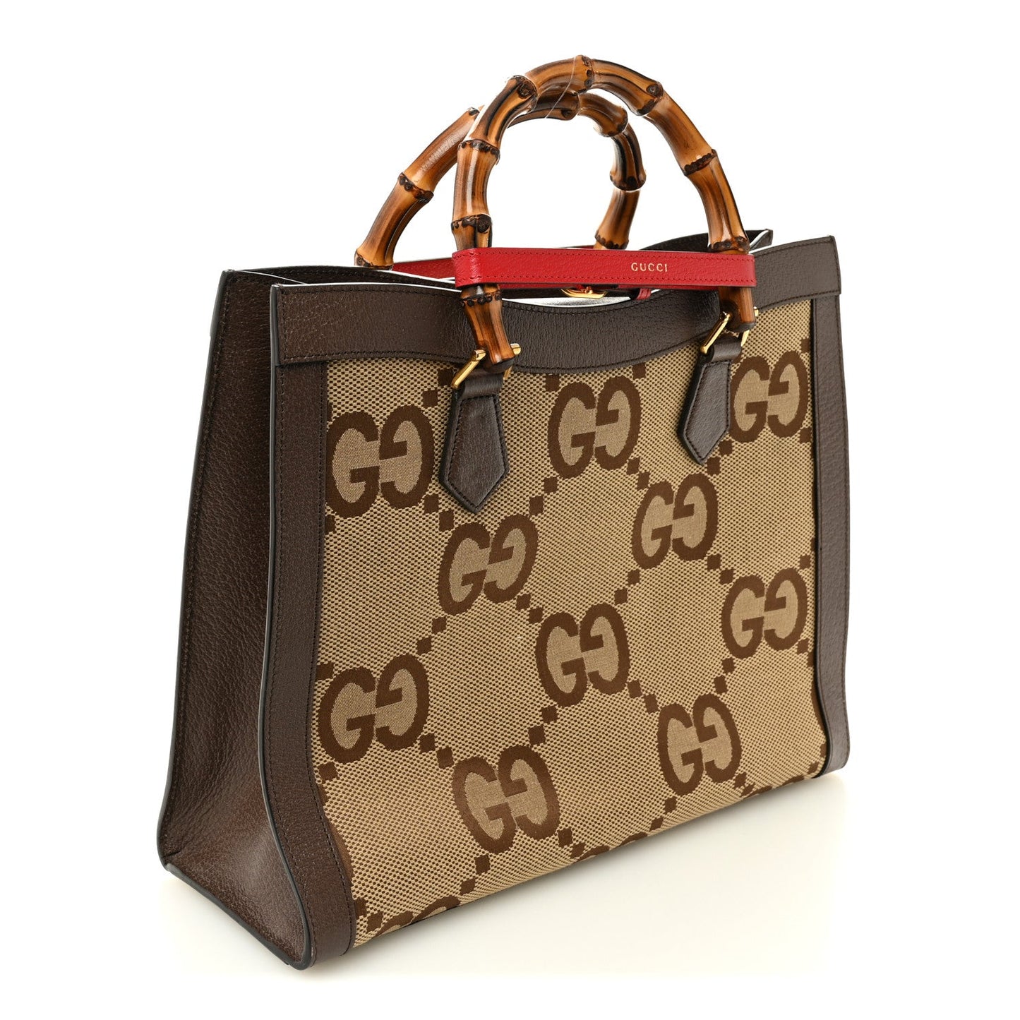 Monogram Jumbo GG Textured Dollar Calfskin  Medium Diana Tote Bag Camel Ebony New Acero Pomegranate Red