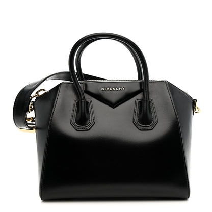 Shiny Lord Calfskin Small Antigona Black