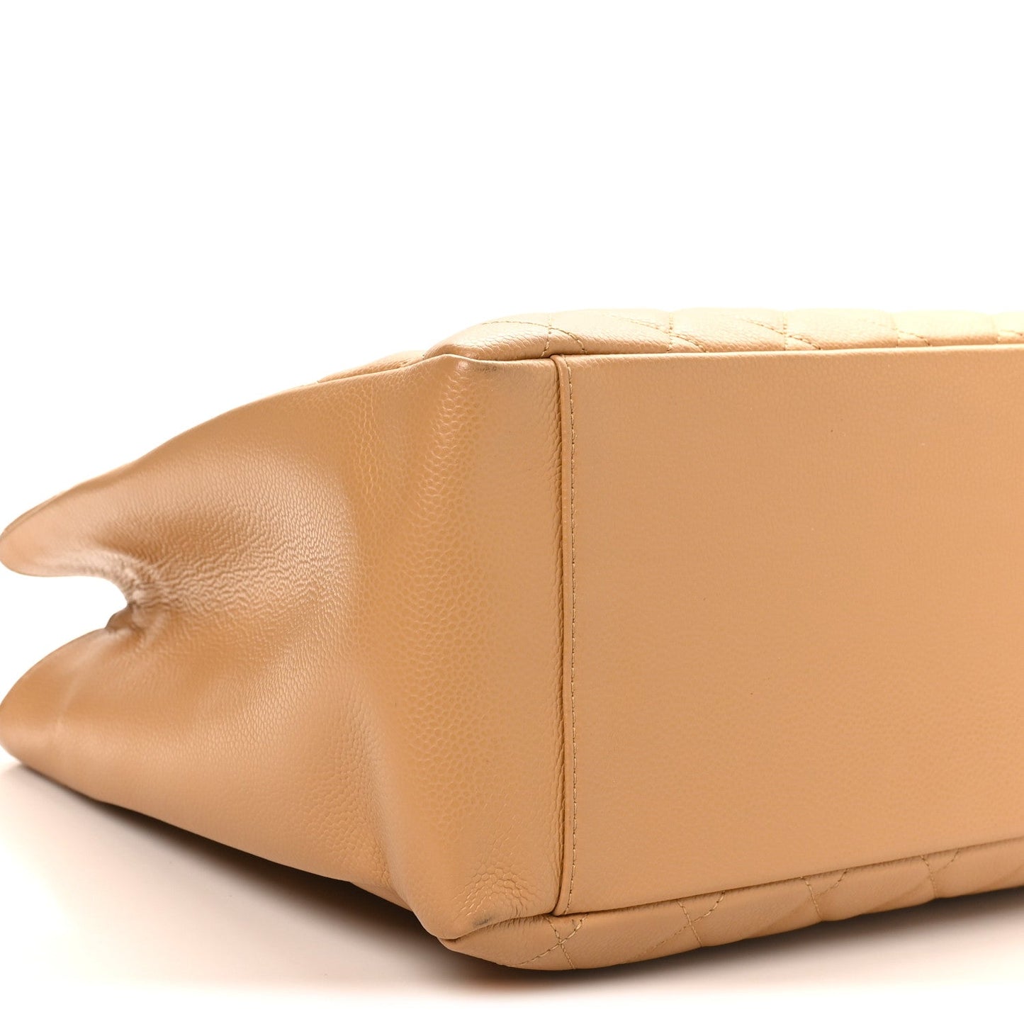 Caviar Quilted Grand Shopping Tote GST Beige