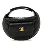 Caviar Quilted Polly Pocket Pouch Hobo Black