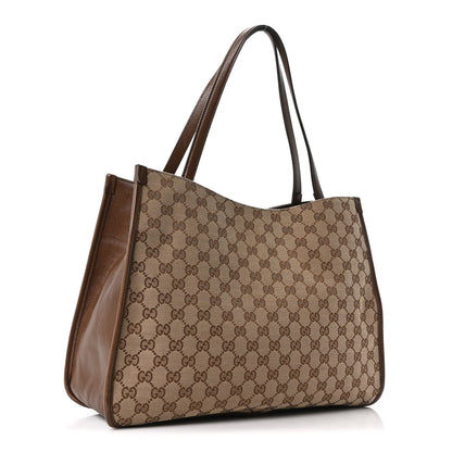 Monogram New Sakai Calfskin Lux Horsebit 1955 Tote Bag Beige Ebony Brown Sugar