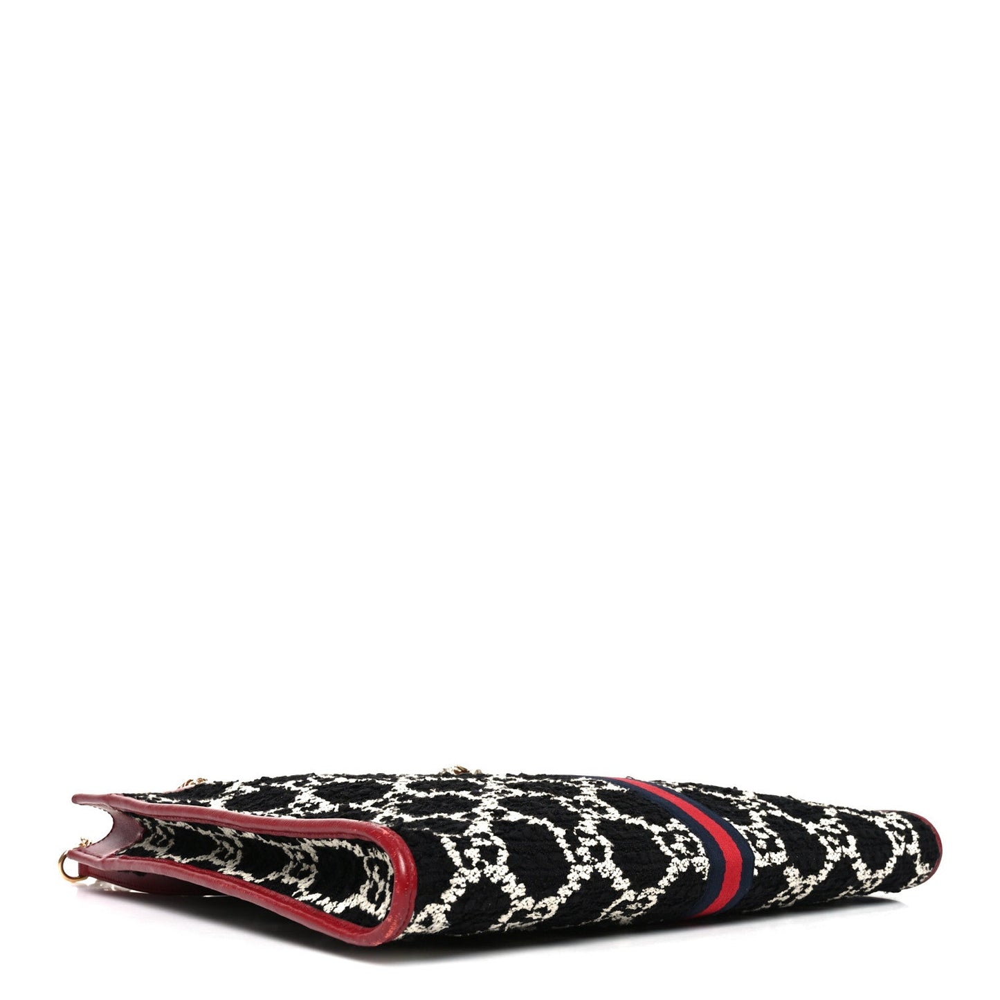 Tweed GG Monogram Large Rajah Chain Tote Romantic Cherry Black White