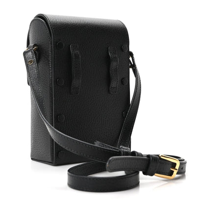 Dollar Calfskin Vertical Horsebit 1955 Crossbody Bag Black