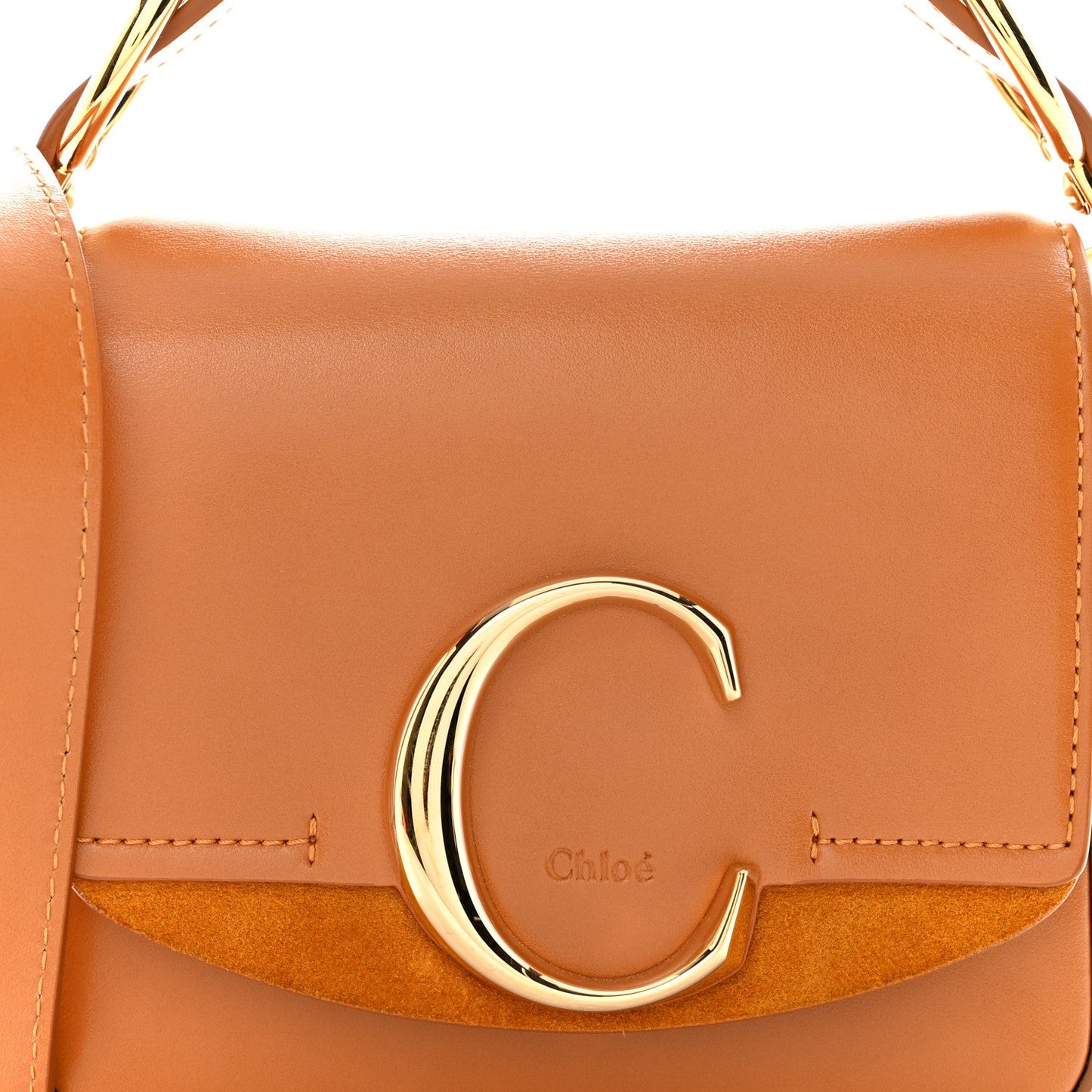 Calfskin Mini C Double Carry Autumnal Brown