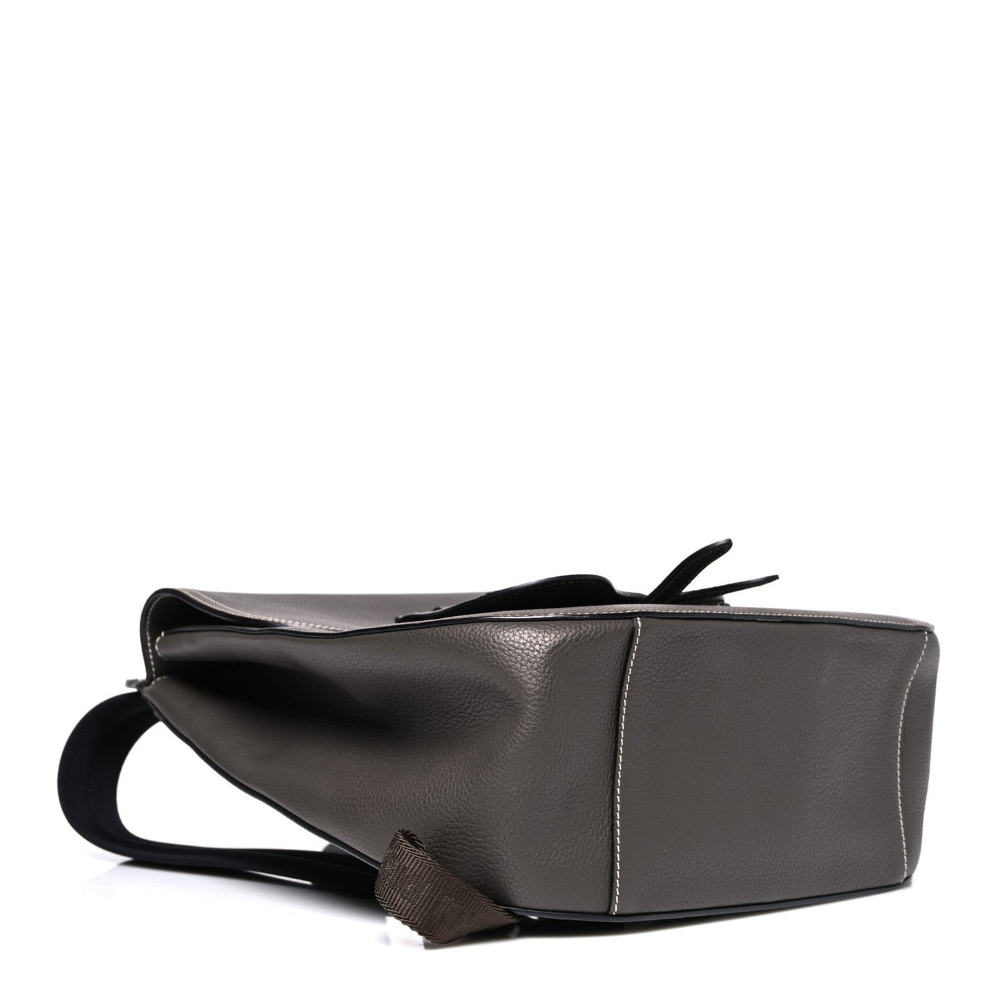 Grained Calfskin Maxi Gallop Sling Bag Grey