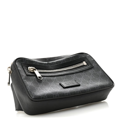 Soft GG Supreme Monogram Web Belt Bag Black Grey