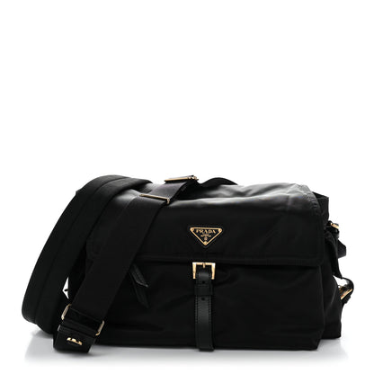 Re-Nylon Large Explore Messenger Bag Black