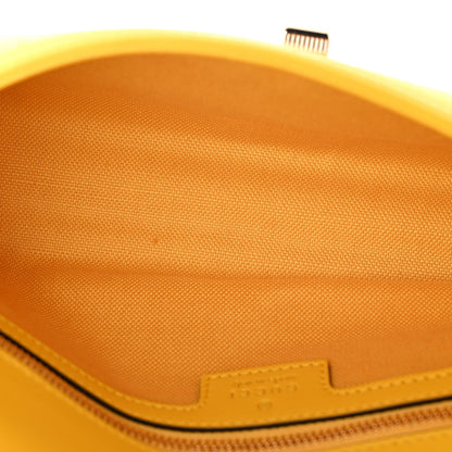 GG Monogram Textured Dollar Calfskin Small Luce Shoulder Bag Yellow