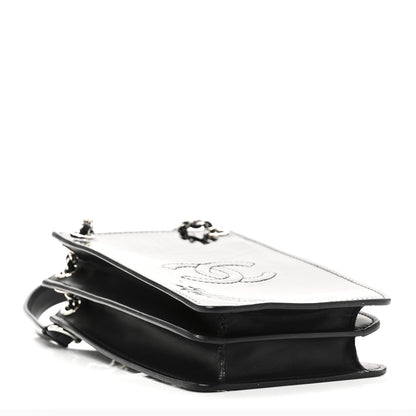 Patent CC Phone Holder Crossbody Black
