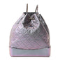 Iridescent Lambskin Calfskin Quilted Gabrielle Backpack Light Purple