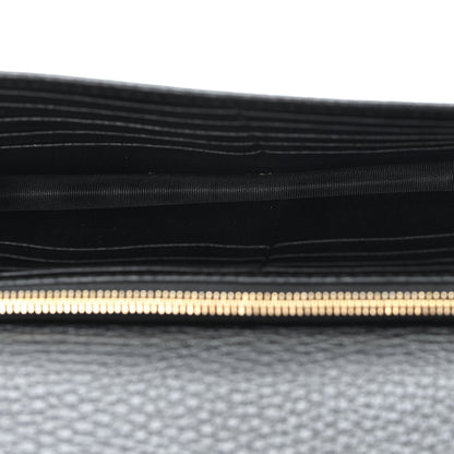 Dollar Calfskin Interlocking G Chain Wallet Black