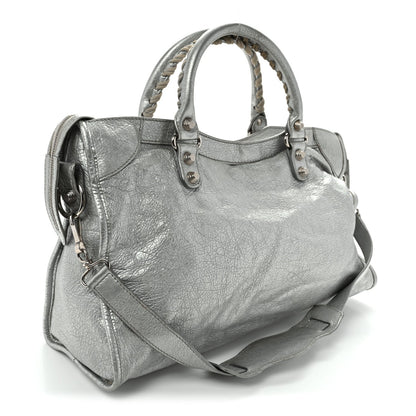 Metallic Agneau Giant 12 Silver Hardware City Gris Aluminum