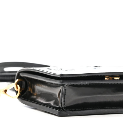 Spazzolato Fior Card Holder With Strap Black
