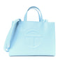 Vegan Leather Medium Shopping Bag Pool Blue