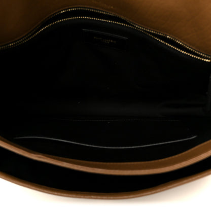 Grained Lambskin Monogram Large Niki Chain Satchel Dark Cork