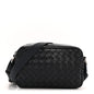 Calfskin Intrecciato Small Camera Bag Navy