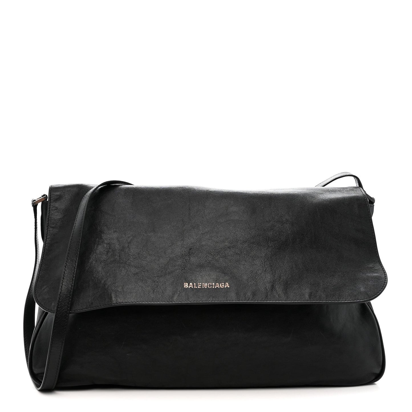 Agneau Large Grungy Messenger Black