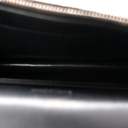 Calfskin Crocodile Embossed Kate Monogram Tassel Chain Wallet Black