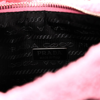 Terry Cloth Mini Re-Edition 2000 Bag Petalo Black