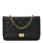 Caviar Quilted Boy Wallet On Chain WOC Black