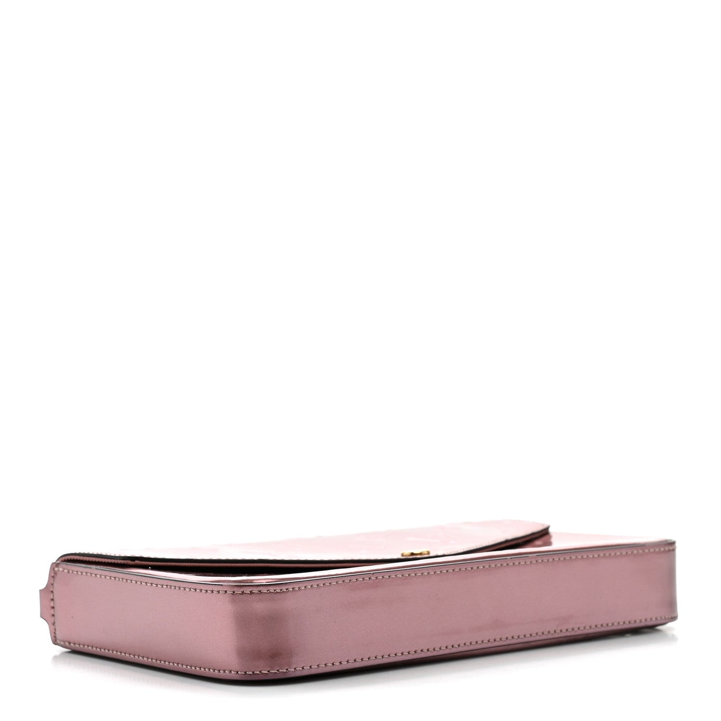 Vernis Pochette Felicie Chain Wallet Metallic Pale Pink