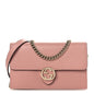 Dollar Calfskin Interlocking G Chain Wallet Soft Pink