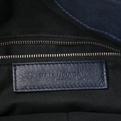 Agneau Classic Silver Hardware Hexagon Bleu Mineral