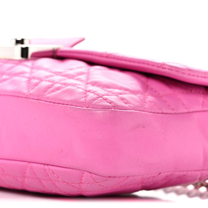 Lambskin Cannage Miss Dior Promenade Pouch Fuchsia