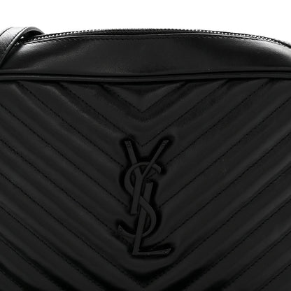 Calfskin Matelasse Monogram Monochrome Lou Camera Bag Black