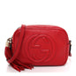 Pebbled Calfskin Small Soho Disco Bag Tabasco Red