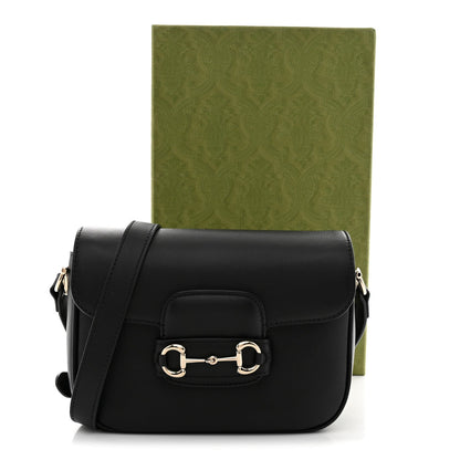 Arabella Calfskin Horsebit 1955 Shoulder Bag Black