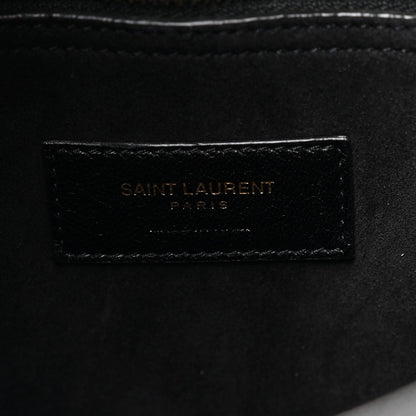 Suede Studded Bucket Bag Black