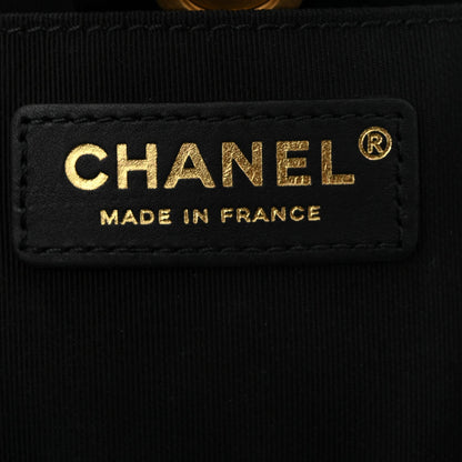 Calfskin Quilted CC Small Once Upon A Time Tote Black