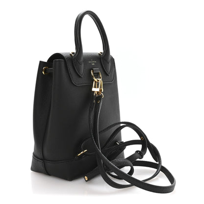 Calfskin Lockme Mini Backpack Black