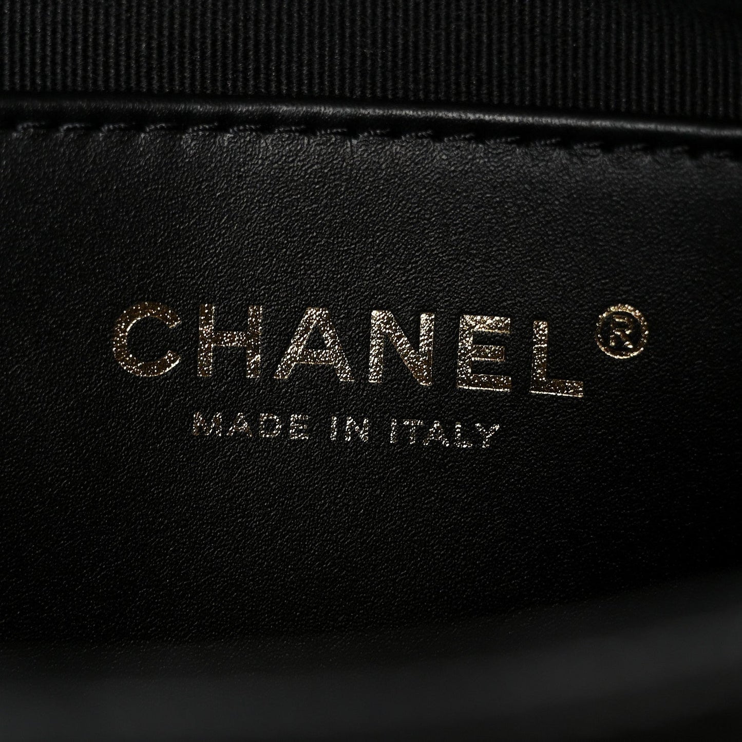 Grained Lambskin Quilted Mini Flap Black