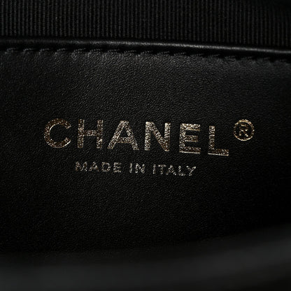 Grained Lambskin Quilted Mini Flap Black
