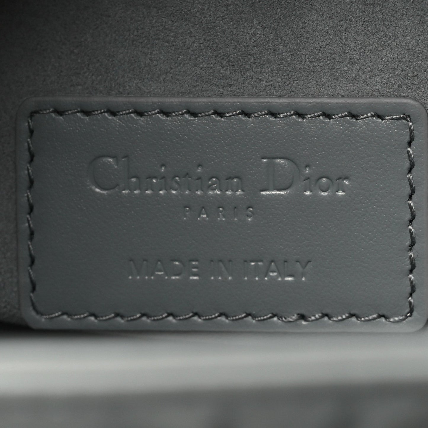 Calfskin Cannage Diamond Medium Lady D-Joy Grey