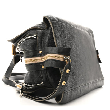 Goatskin Large Dalston Satchel Black
