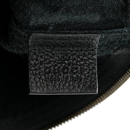 Pebbled Calfskin Medium Logo Portfolio Clutch Black