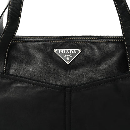 Nappa Pocket Satchel Black