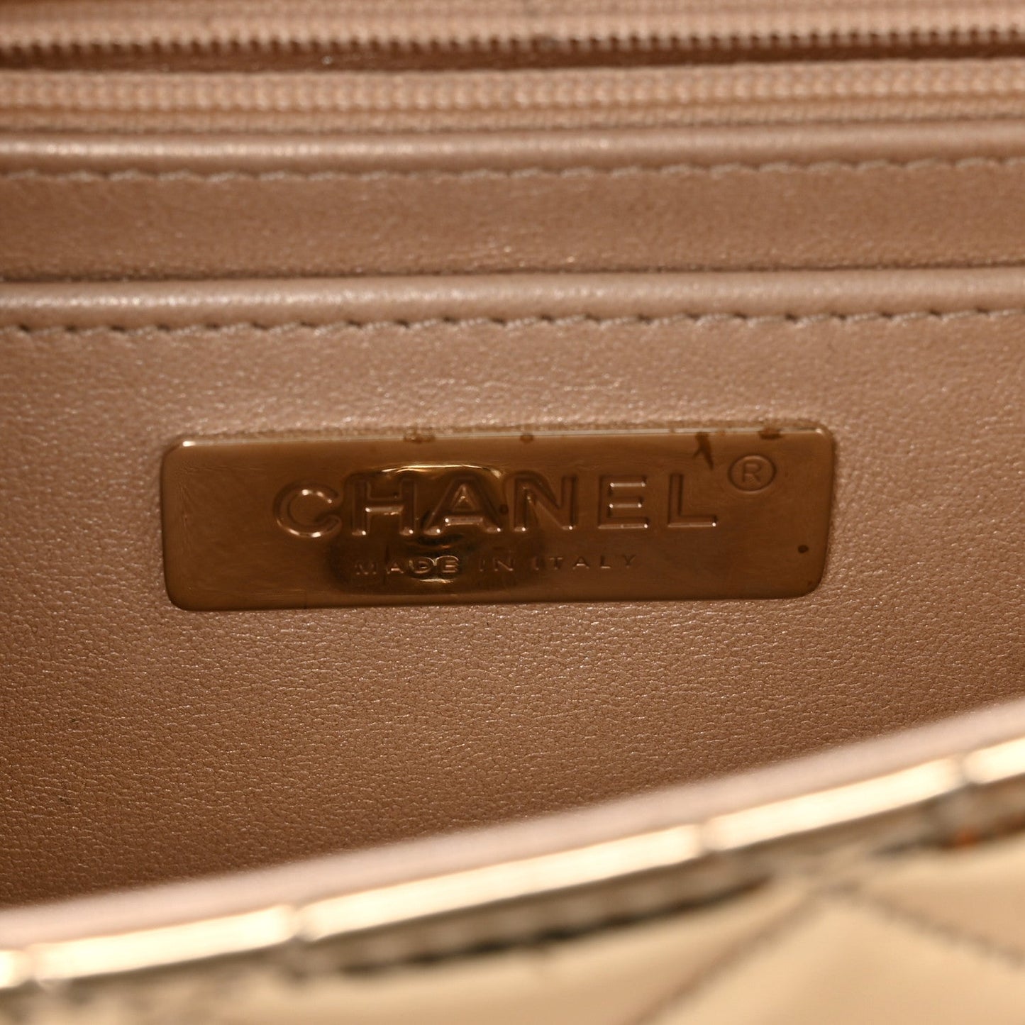 Mirror Calfskin Metallic Calfskin Medium Hollywood Boulevard Flap With Star Coin Purse Light Gold