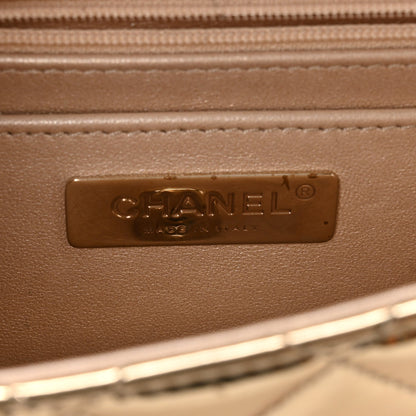 Mirror Calfskin Metallic Calfskin Medium Hollywood Boulevard Flap With Star Coin Purse Light Gold