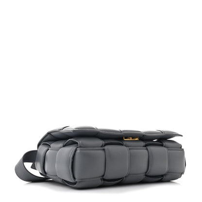 Nappa Maxi Intreccio Padded Cassette Crossbody Bag Thunder