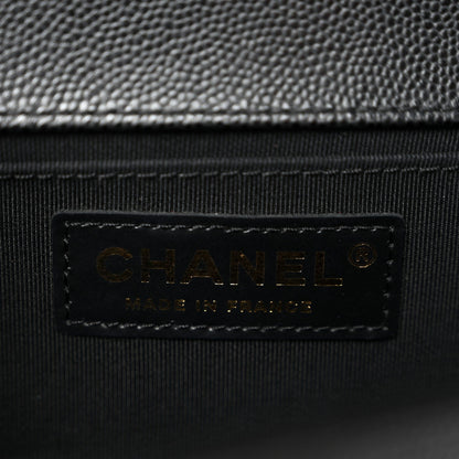 Caviar Quilted Medium Boy Flap Black
