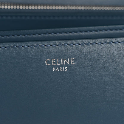 Box Calfskin Medium Classic Box Flap Bag Slate Blue