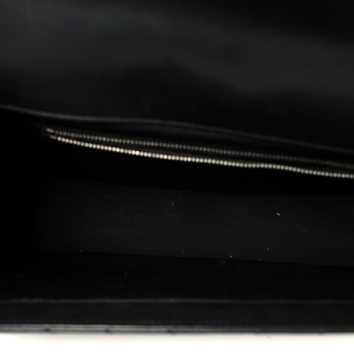 Smooth Calfskin Matelasse Chevron Large Monogram Satchel Black