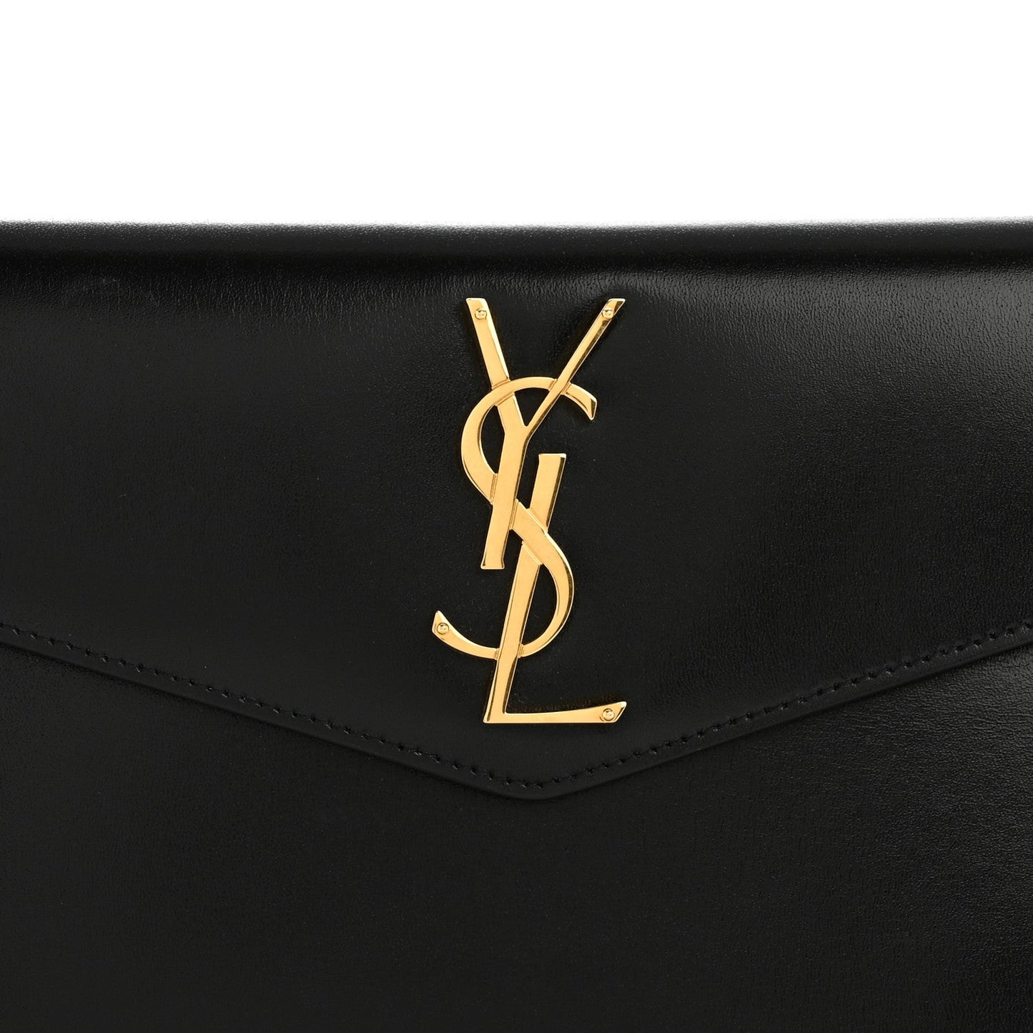 Smooth Shiny Calfskin Monogram Uptown Pouch Black